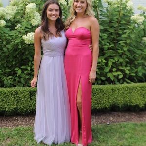 Fuchsia NBD Sweetheart Gown with Leg Slit Size Medium